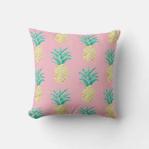 Pineapple Art Pink Pattern Pillow
