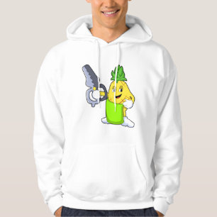 Pineapple as Hairdresser with Scissors & Razor Hoodie