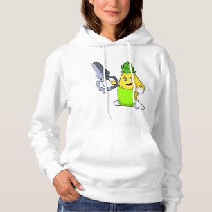 Pineapple as Hairdresser with Scissors & Razor Hoodie