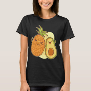 Pineapple Avocado Friends Summer Hawaii Beach Holi T-Shirt