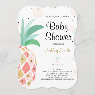 Pineapple Baby shower invitation Tropical Bridal