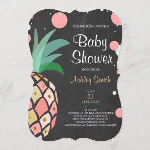 Pineapple Baby shower invitation Tropical Bridal
