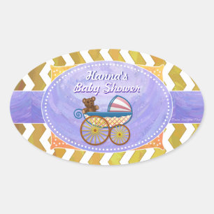 Pineapple Baby Stuff Oval Sticker