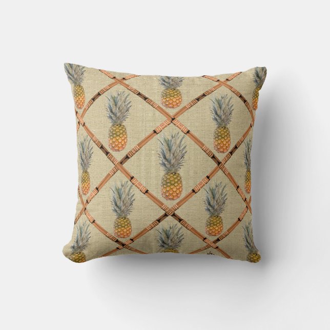pineapple bamboo cushion (Front)
