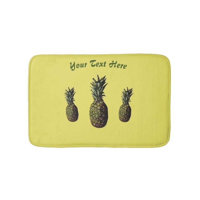 Pineapple Bath Mat - Personalised Option (Front)