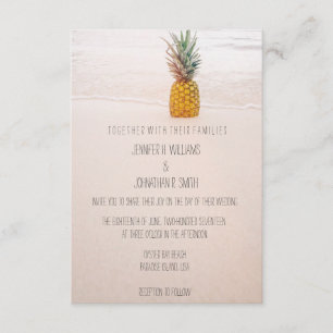 Pineapple Beach Wedding Invitations