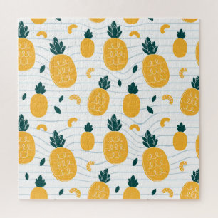 Pineapple Beauty: Hand Drawn Pattern Jigsaw Puzzle