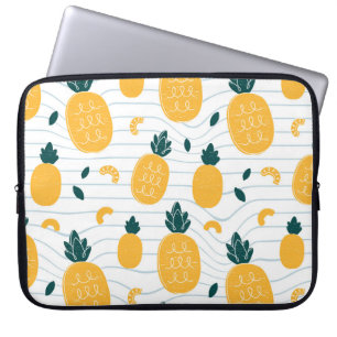 Pineapple Beauty: Hand Drawn Pattern Laptop Sleeve