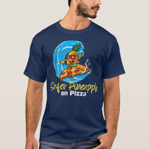 Pineapple Belong On Pizza Surfer Pineapple Boy On T-Shirt