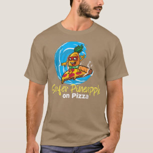 Pineapple Belong on Pizza Surfer Pineapple Boy on  T-Shirt