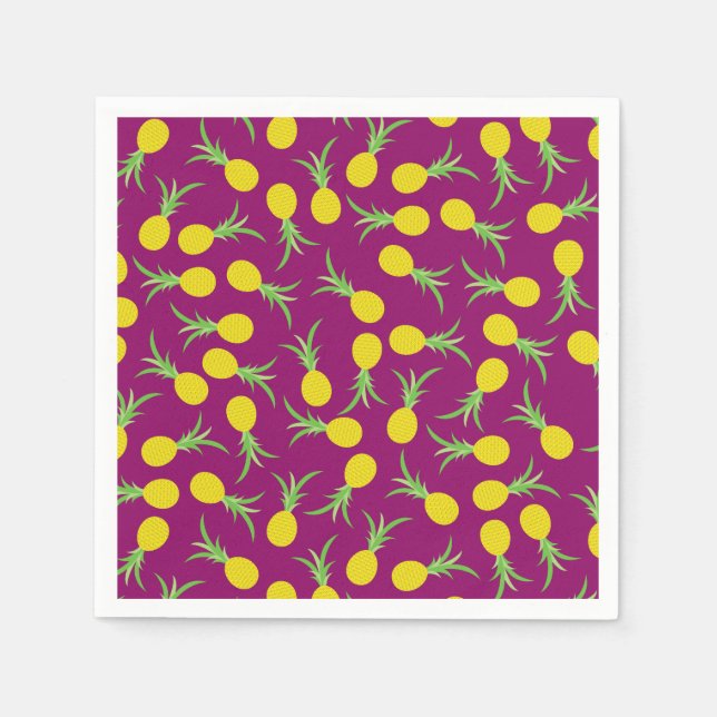 Pineapple Birthday Party Napkin (Front)