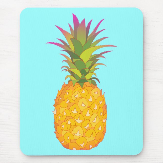Pineapple - Blue Tropical Mousepad (Front)