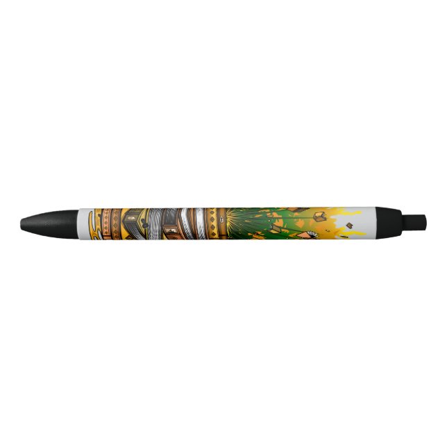 Pineapple Books Black Ink Pen (Front)