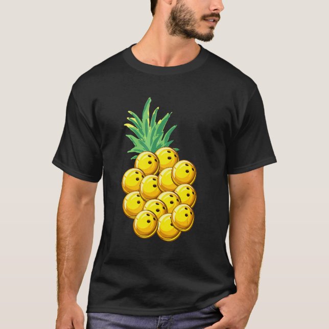 Pineapple Bowling  Hawaiian Aloha Beach Hawaii T-Shirt (Front)