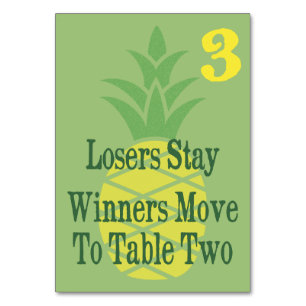 Pineapple Bunco Table Card #3