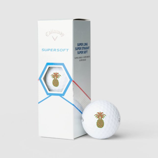 Pineapple Callaway Golf Balls - Custom Design Gift (Packaging)