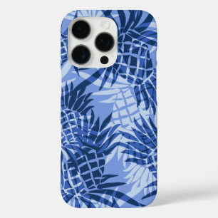 Pineapple Camo Hawaiian Blue iPhone 16 Pro Case