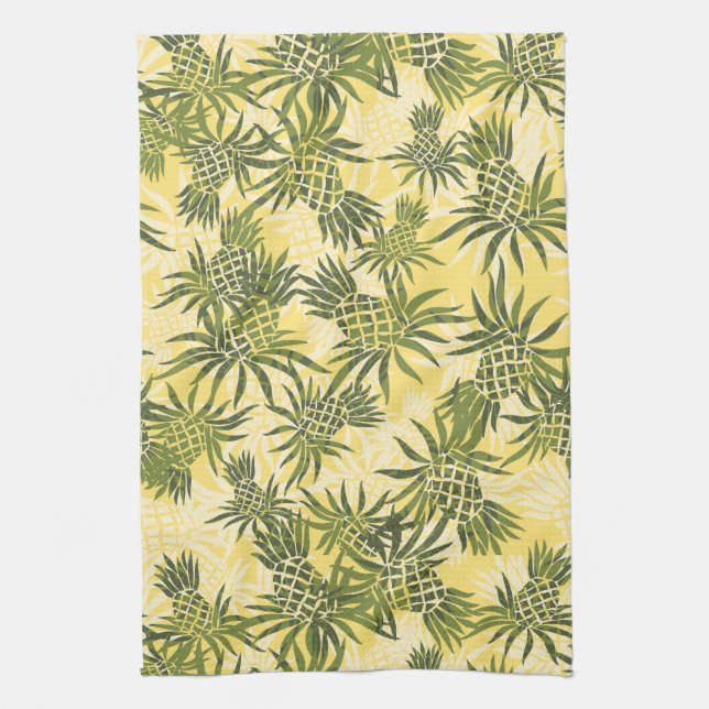 Pineapple Camo Hawaiian Kitchen Towel (Vertical)
