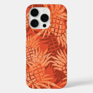 Pineapple Camo Hawaiian Orange iPhone 16 Pro Case