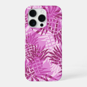 Pineapple Camo Hawaiian Pink iPhone 16 Pro Case