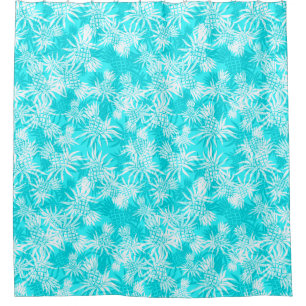 Pineapple Camo Hawaiian Tropical Aloha Shirt Shower Curtain