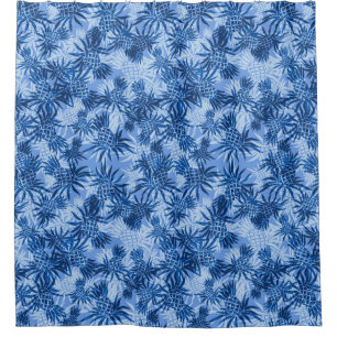 Pineapple Camo Hawaiian Tropical Aloha Shirt Shower Curtain