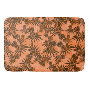 Pineapple Camo Hawaiian Tropical Bath Mat