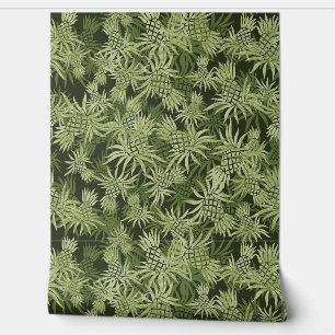 Pineapple Camo Hawaiian Tropical - Green Wallpaper