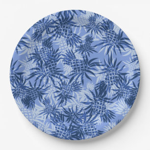 Pineapple Camo Hawaiian Tropical Paper Plate