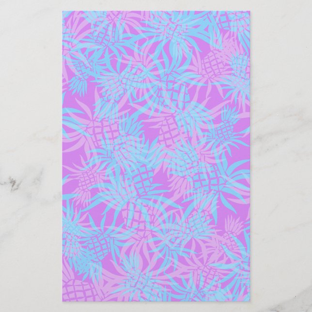 Pineapple Camo Hawaiian Tropical Stationery (Front)