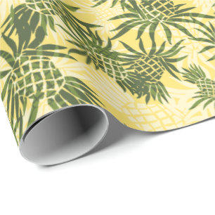 Pineapple Camo Hawaiian Tropical Wrapping Paper