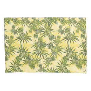 Pineapple Camo Hawaiian Tropical - Yellow Olive Pillowcase