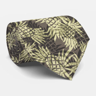 Pineapple Camo Hawaiian Two-sided Printed Tie