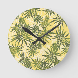 Pineapple Camo Hawaiian Wall Clocks