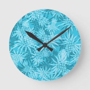 Pineapple Camo Hawaiian Wall Clocks
