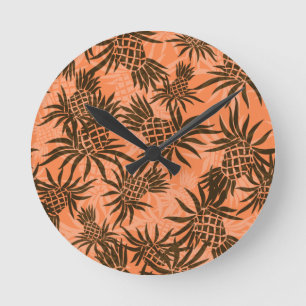 Pineapple Camo Hawaiian Wall Clocks