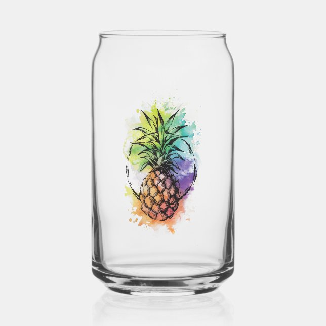 Pineapple Can Glass (Front)