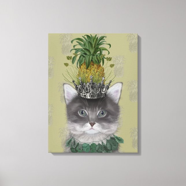 Pineapple Cat Canvas Print (Front)