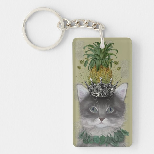 Pineapple Cat Key Ring (Front)