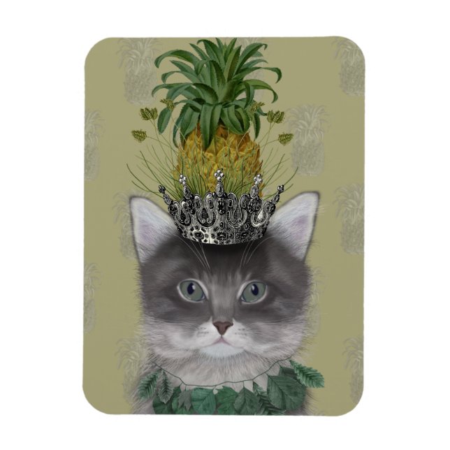 Pineapple Cat Magnet (Vertical)