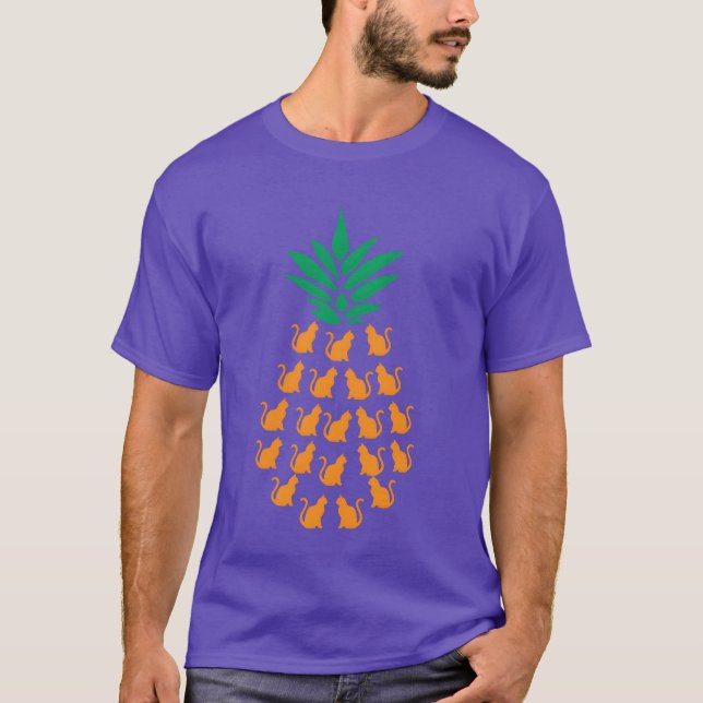 Pineapple Cats funny T-Shirt (Front)