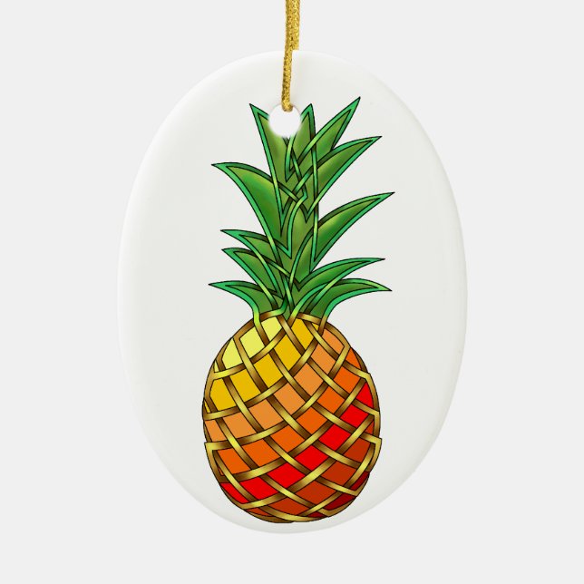 Pineapple Ceramic Tree Decoration (Front)