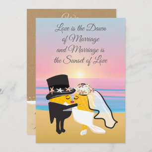 Pineapple Character Wedding Invitations