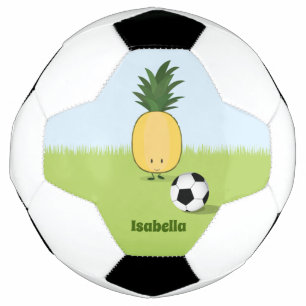 Pineapple Character with Name   Soccer Ball