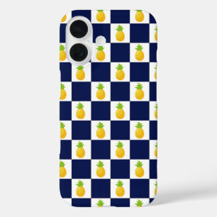 Pineapple Chequered iPhone 16 case