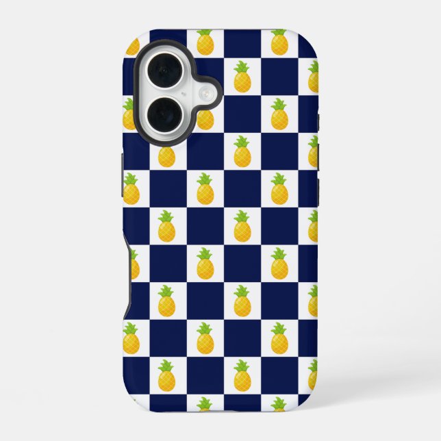 Pineapple Chequered iPhone Case (Back)