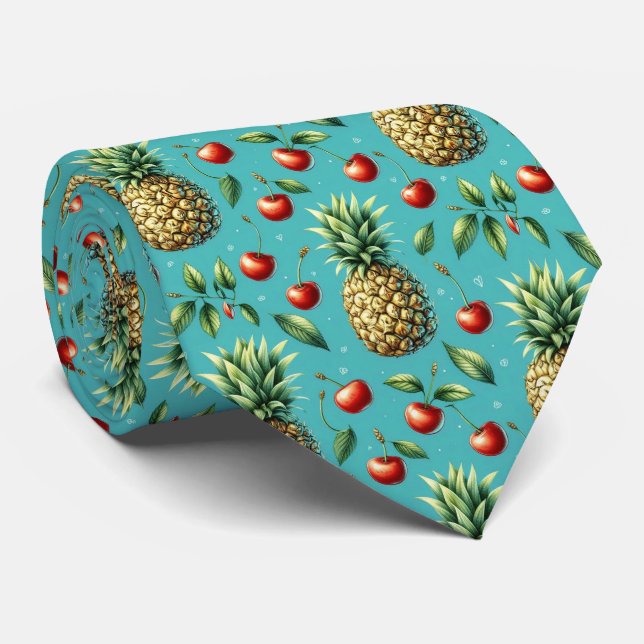 Pineapple Cherry Bliss Tie (Rolled)