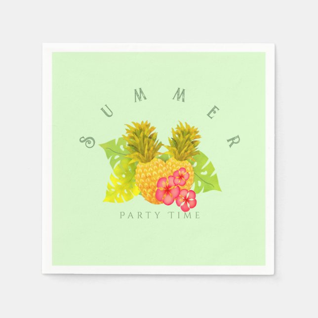 Pineapple Chic Green Napkin (Front)