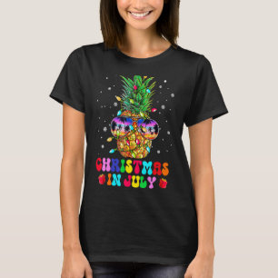 Pineapple Christmas In July Aloha Hawaii Beaches H T-Shirt
