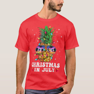 Pineapple Christmas In July Aloha Hawaii Beaches H T-Shirt